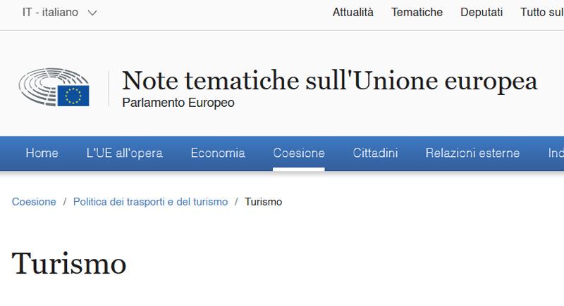 Turismo - Note tematiche sull'Unione europea Turismo - Note tematiche sull'Unione europea